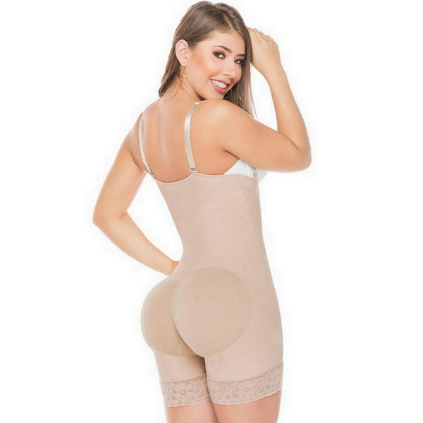 Faja Salome-0215-Strapless-Body-Shaper-beige