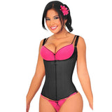 Faja-Salome-0313-Lady's-Vest-Waist-Trainer-with-Zipper-Black