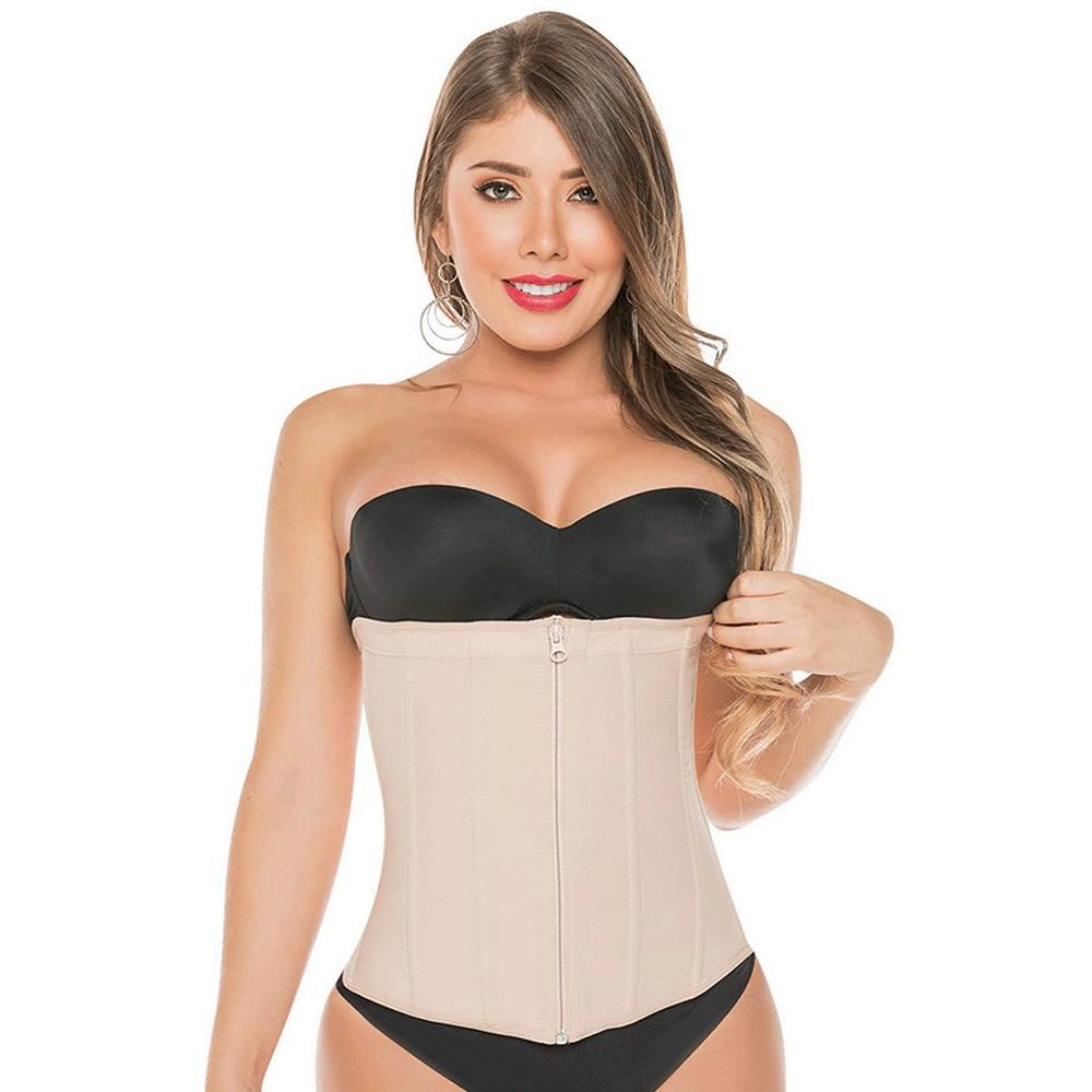 Faja Salome 0315-1 Lady's Waist Trainer with Zipper - High Compression Line