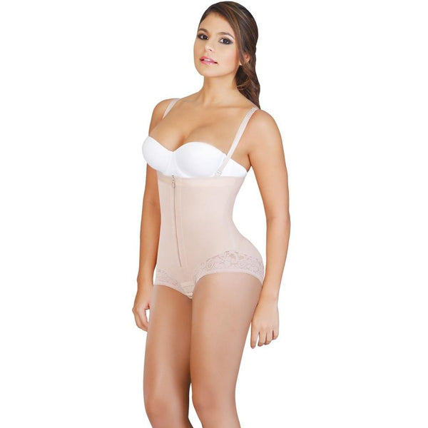 Faja-Salome-0412-Strapless-Body-Shaper-Beige