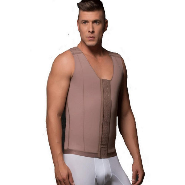 Delie by Fajas Diseños DPrada Faja Colombiana 09017 Post-Surgical Male Girdle Cafe'
