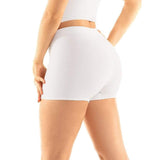 Haby 21321 High Waisted Boy Short Cotton White