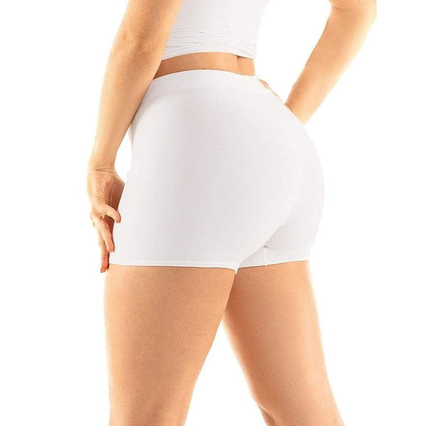 Haby 21321 High Waisted Boy Short Cotton White