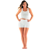 Haby 21321 High Waisted Boy Short Cotton White