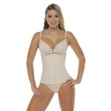 Fajas Colombiana Yulii 3001-E Deportiva Faja Cinturilla Latex Waist Training Girdle Beige