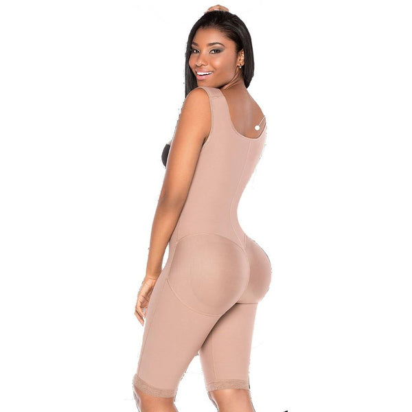 Faja-Colombiana-Melibelt-3011-Full Body-Shaper-post-surgical-thick-straps-Coffe