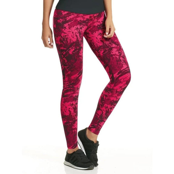 Haby 61400 Women High Waist Sports Tights Workout Running Pant Legging Red