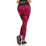 Haby 61400 Women High Waist Sports Tights Workout Running Pant Legging Red