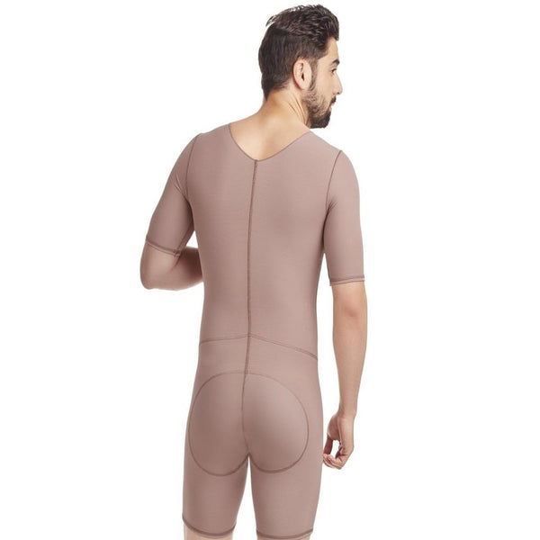 Delie By Fajas Diseños DPrada Faja Colombiana 09018 Men Post-Surgical Posture Improvement With Zipper Cafe´
