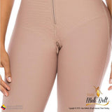 Fajas-Colombiana-Melibelt-3022-postpartum-Smart-compression-fabric-optimal-body-shaping Double-abdominal-reinforcement-Long-girdle-to-the-knee-Natural-Butt-Lift-System-Coffe
