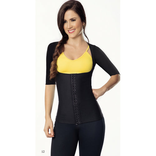 3327 Fajas Colombianas Yulii  Waist Trainer Shape Incorporated sleeves Plus Size