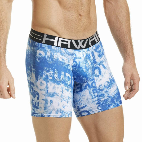 Hawai® Original Underware Men's Sleek Boxer Brief Middle Leg 41854 blue