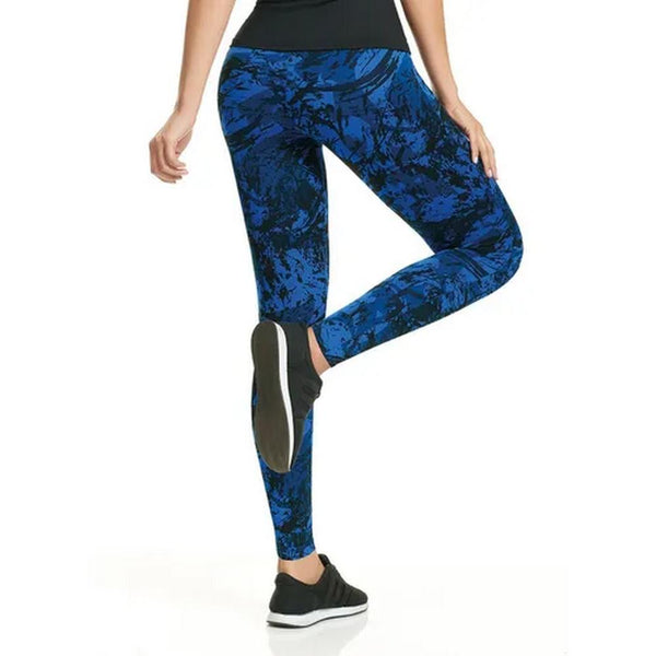 Haby 61400 Women High Waist Sports Tights Workout Running Pant Legging Blue